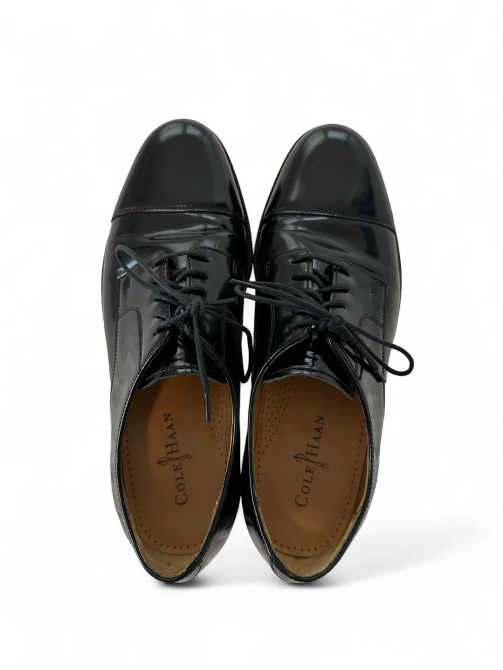 Men 10 Cole haan Classic Black Cap Toe Leather Oxford